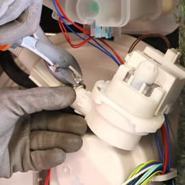 The drain pump is blocked
