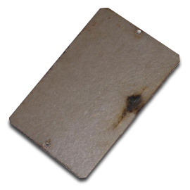 The mica sheet is dirty