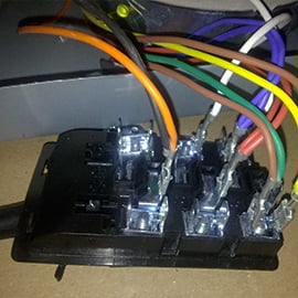 The hob s rear terminal block is damaged