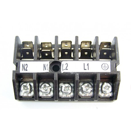 The cables on the terminal block are not properly connected
